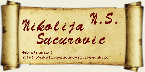 Nikolija Šućurović vizit kartica